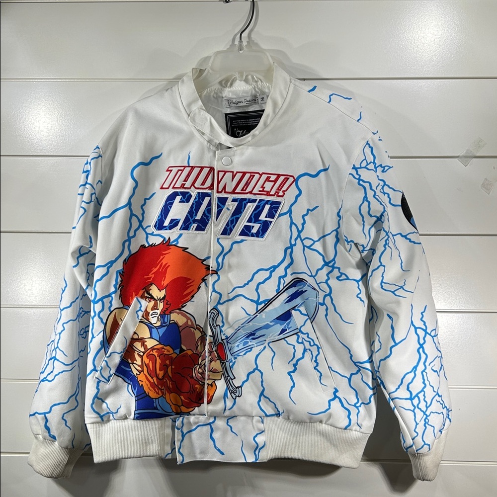 Thunder Cats Men's Headgear Classics Retro Embroidered Moto style Jacket
